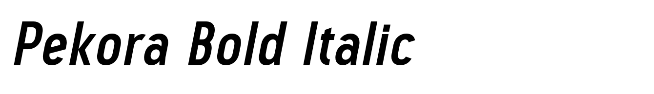 Pekora Bold Italic
